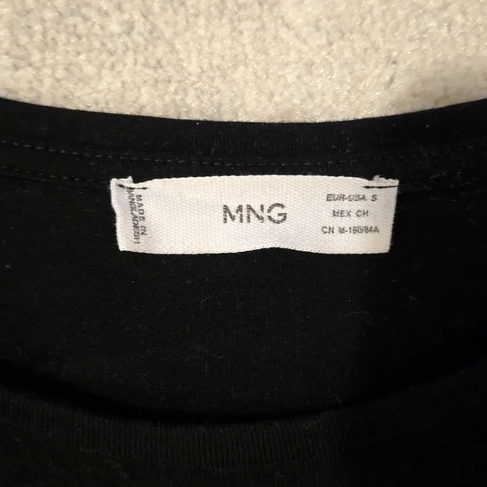 Mango Ruffle Trim Top Black - S - Picture 8 of 10